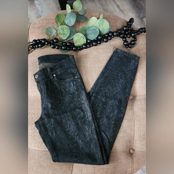 7 For All Mankind Python Print Jeans - Picture 2 of 6